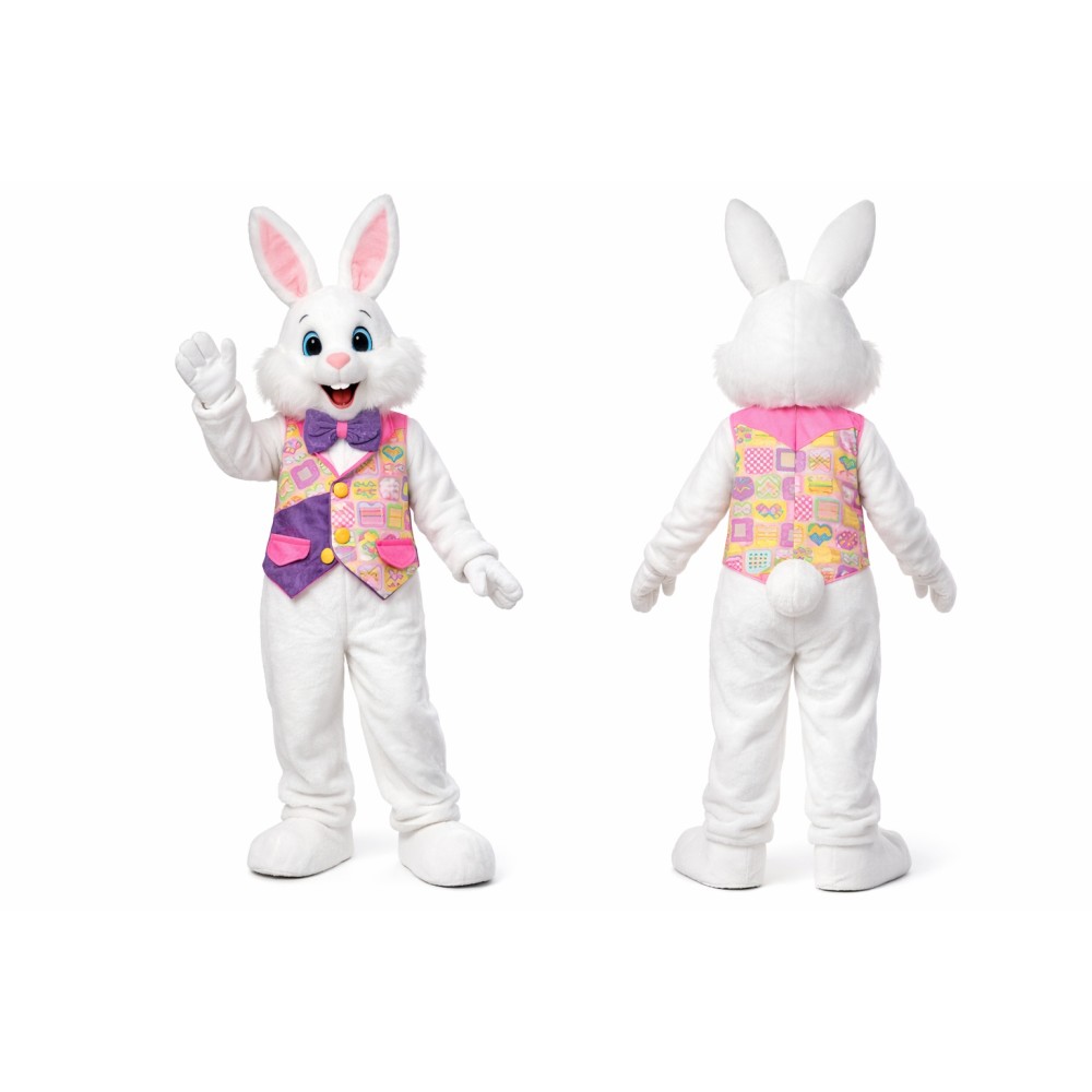 Easter Bunny Mascot Costume with Vest