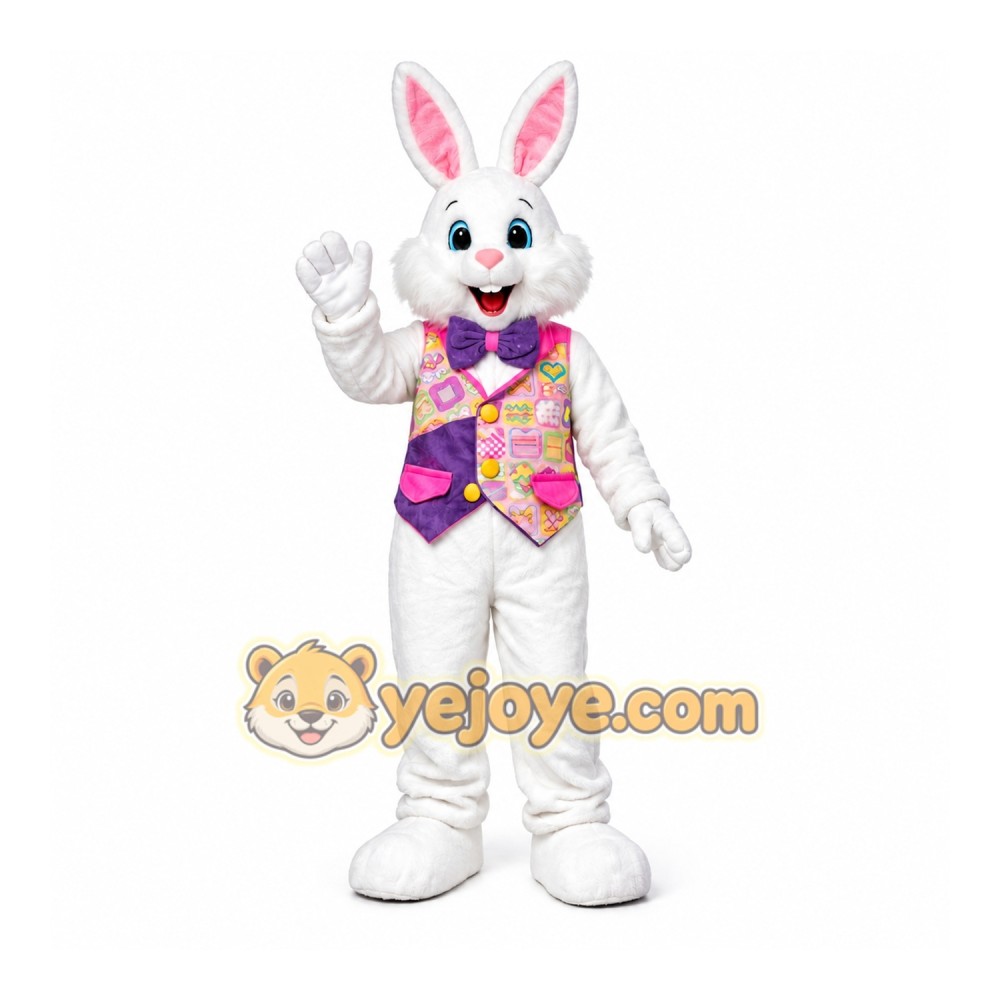 Easter Bunny Mascot Costume with Vest Easter Bunny Mascot Costume with Vest