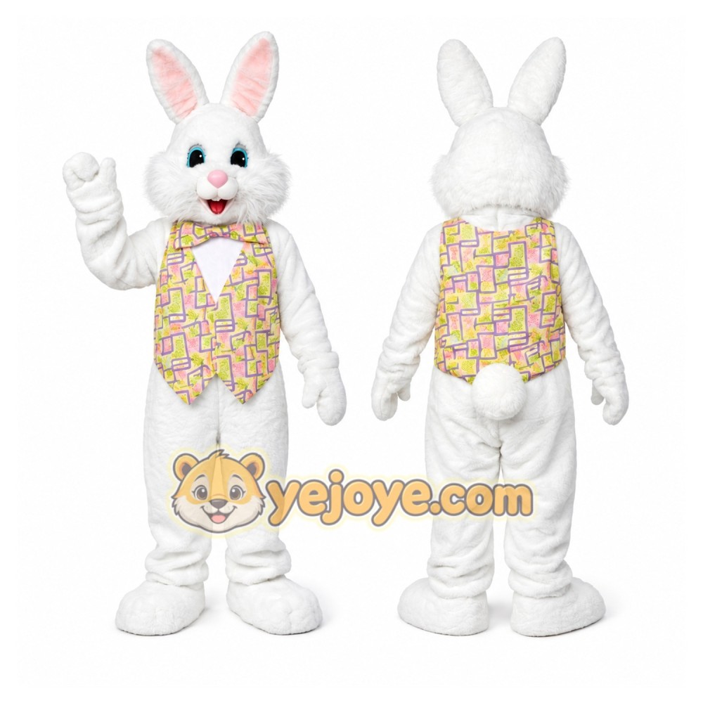 Easter Bunny Mascot Costume with Vest Easter Bunny Mascot Costume with Vest
