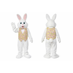 Easter Bunny Mascot Costume with Vest