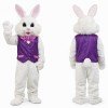 White Easter Bunny Mascot Costume with Vest