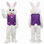 White Easter Bunny Mascot Costume with Vest