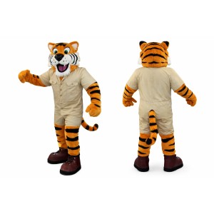 Adult Tiger Mascot Costume with Outfit