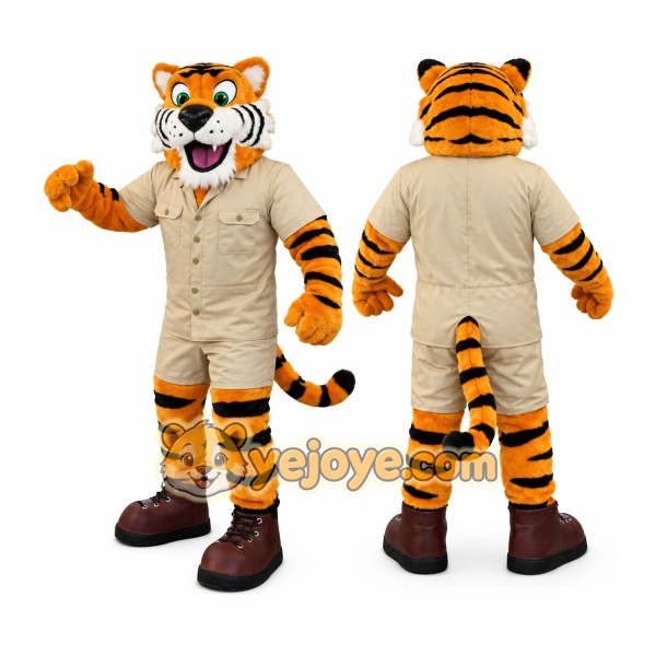 Adult Tiger Mascot Costume with Outfit
