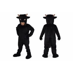 Adult Black Bull Mascot Costume