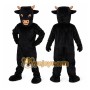 Adult Black Bull Mascot Costume