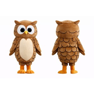 Cute Owl Mascot Costume Adult Size