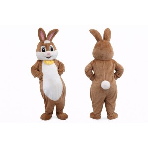 Brown Bunny Mascot Costume Adult Size