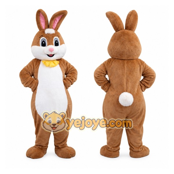Brown Bunny Mascot Costume Adult Size