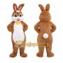 Brown Bunny Mascot Costume Adult Size