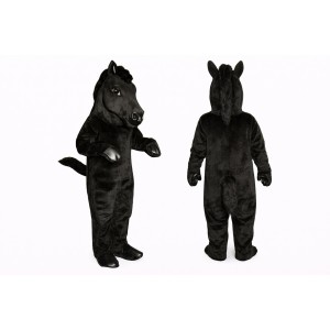 Black Horse Mascot Costume Adult