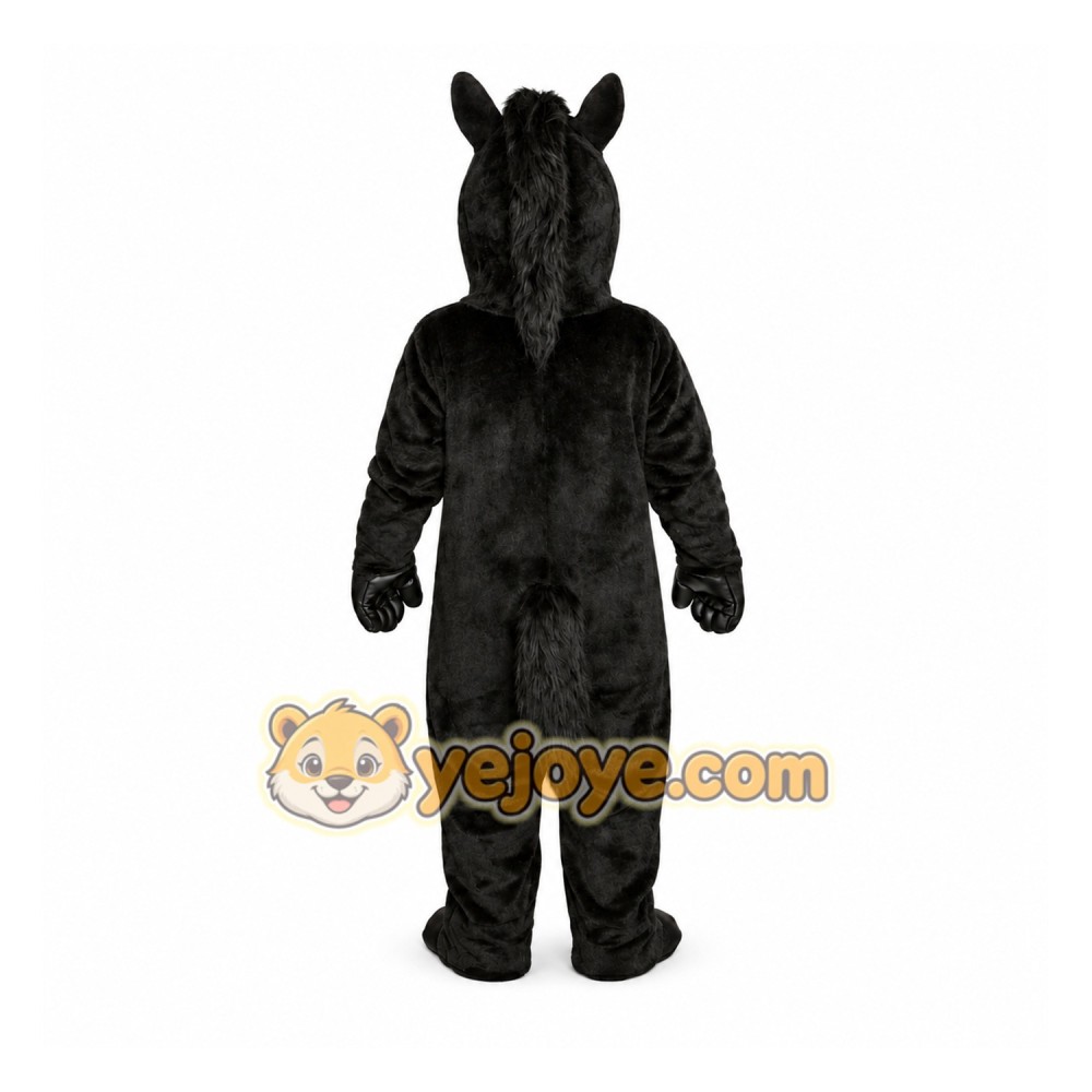 Black Horse Mascot Costume Adult Black Horse Mascot Costume Adult