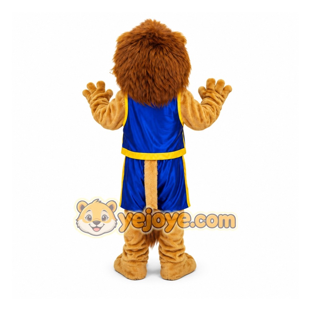 Lion Mascot Costume with Sports Uniform Lion Mascot Costume with Sports Uniform
