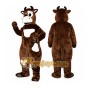 Brown Cow Mascot Costume Adult