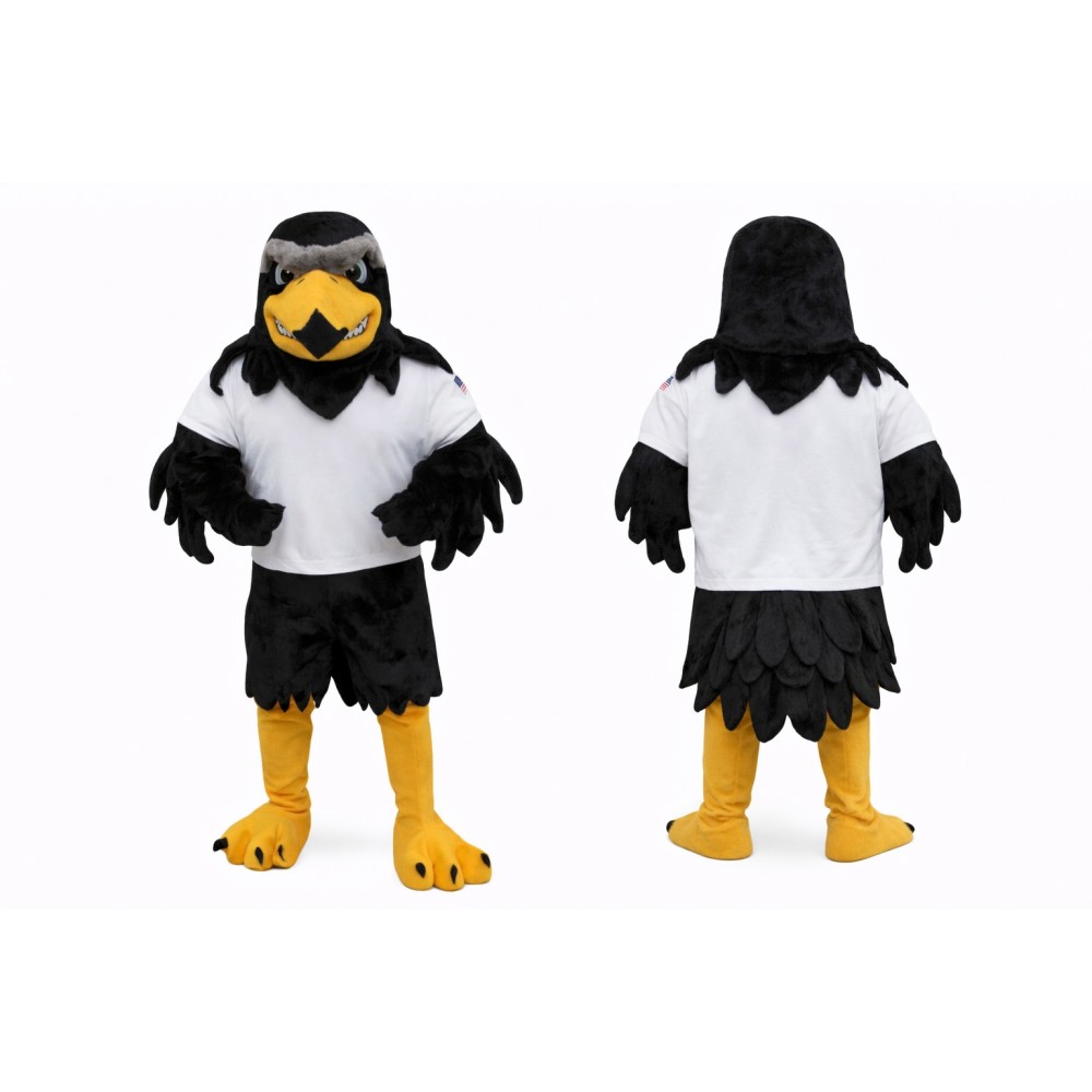 Black Eagle Mascot Costume Adult
