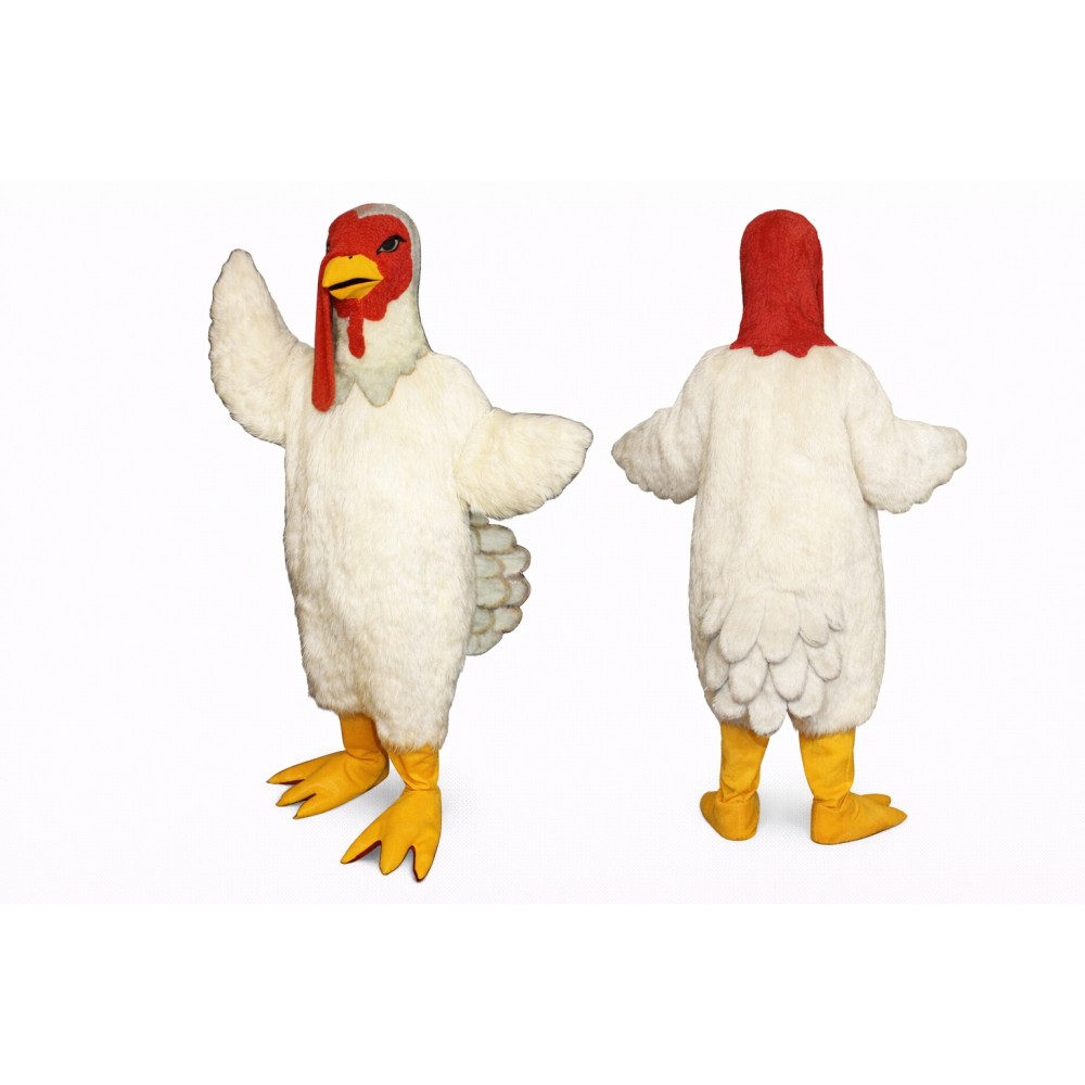 White Chicken Mascot Costume Adult
