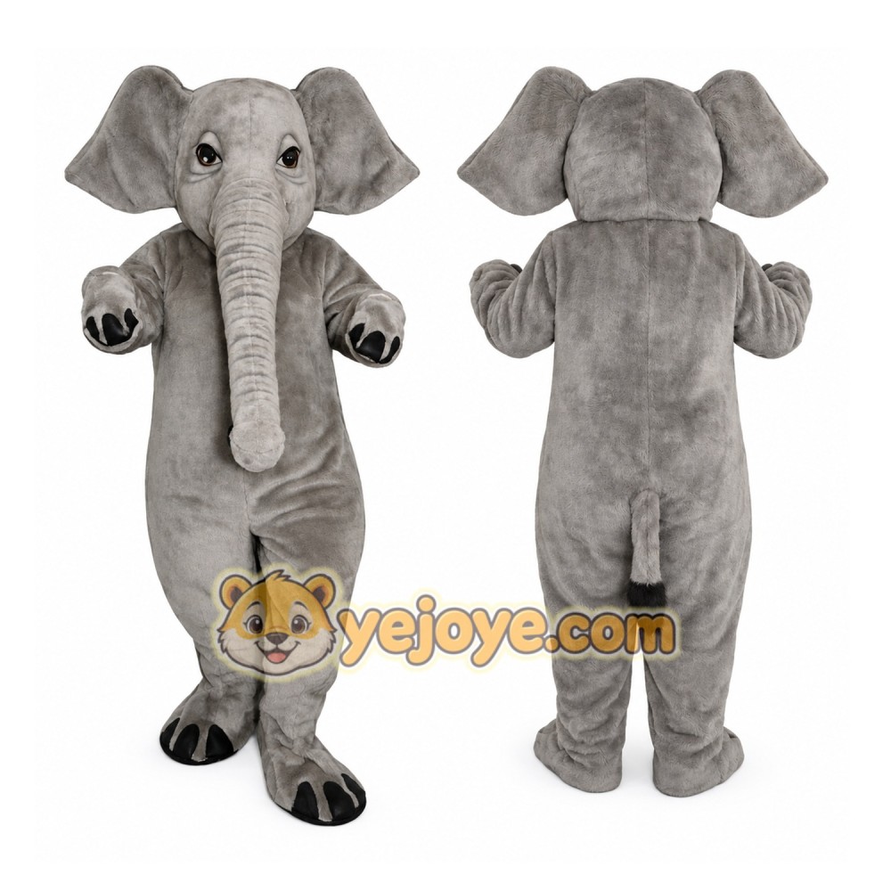 Gray Elephant Mascot Costume Adult Gray Elephant Mascot Costume Adult