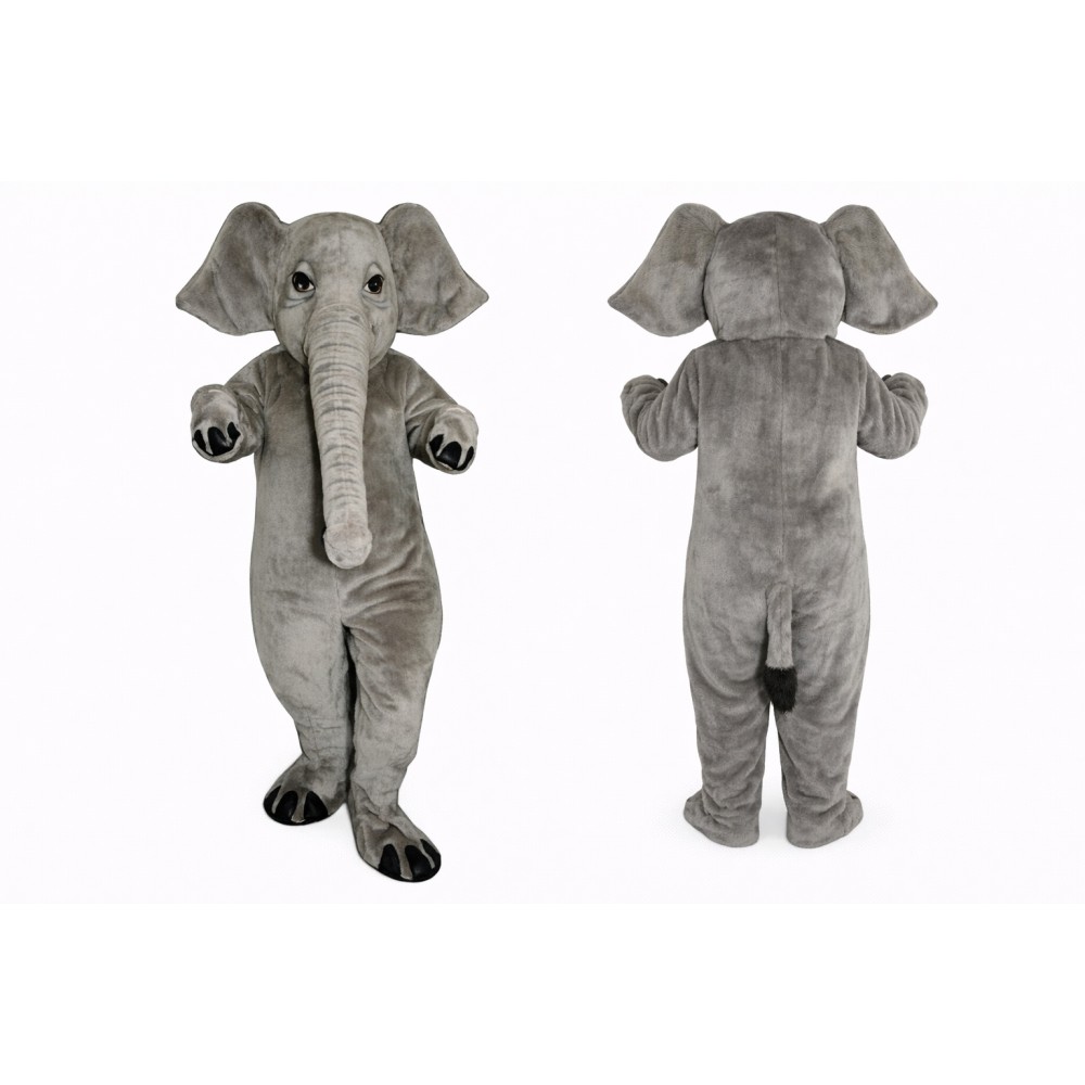 Gray Elephant Mascot Costume Adult