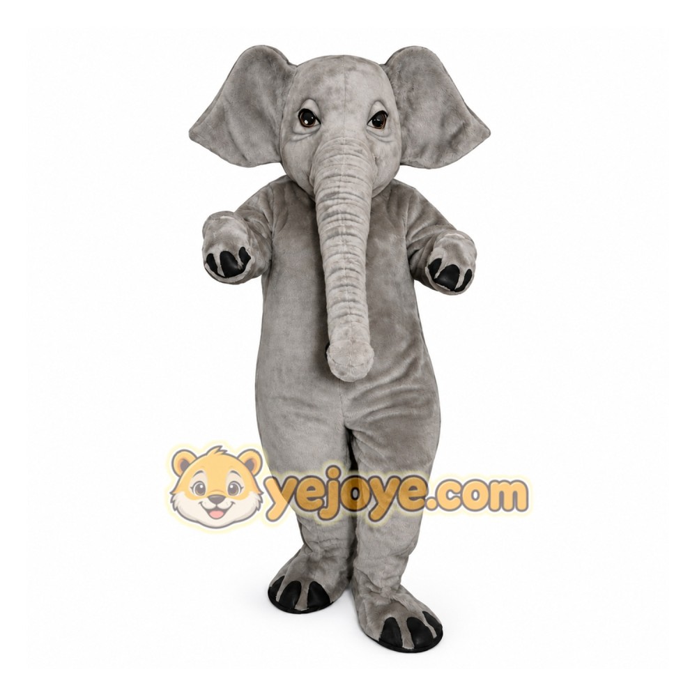 Gray Elephant Mascot Costume Adult Gray Elephant Mascot Costume Adult