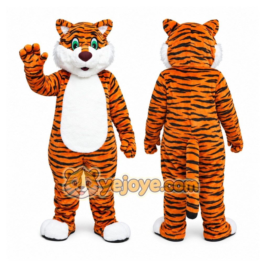 Orange Tiger Mascot Costume Adult Orange Tiger Mascot Costume Adult