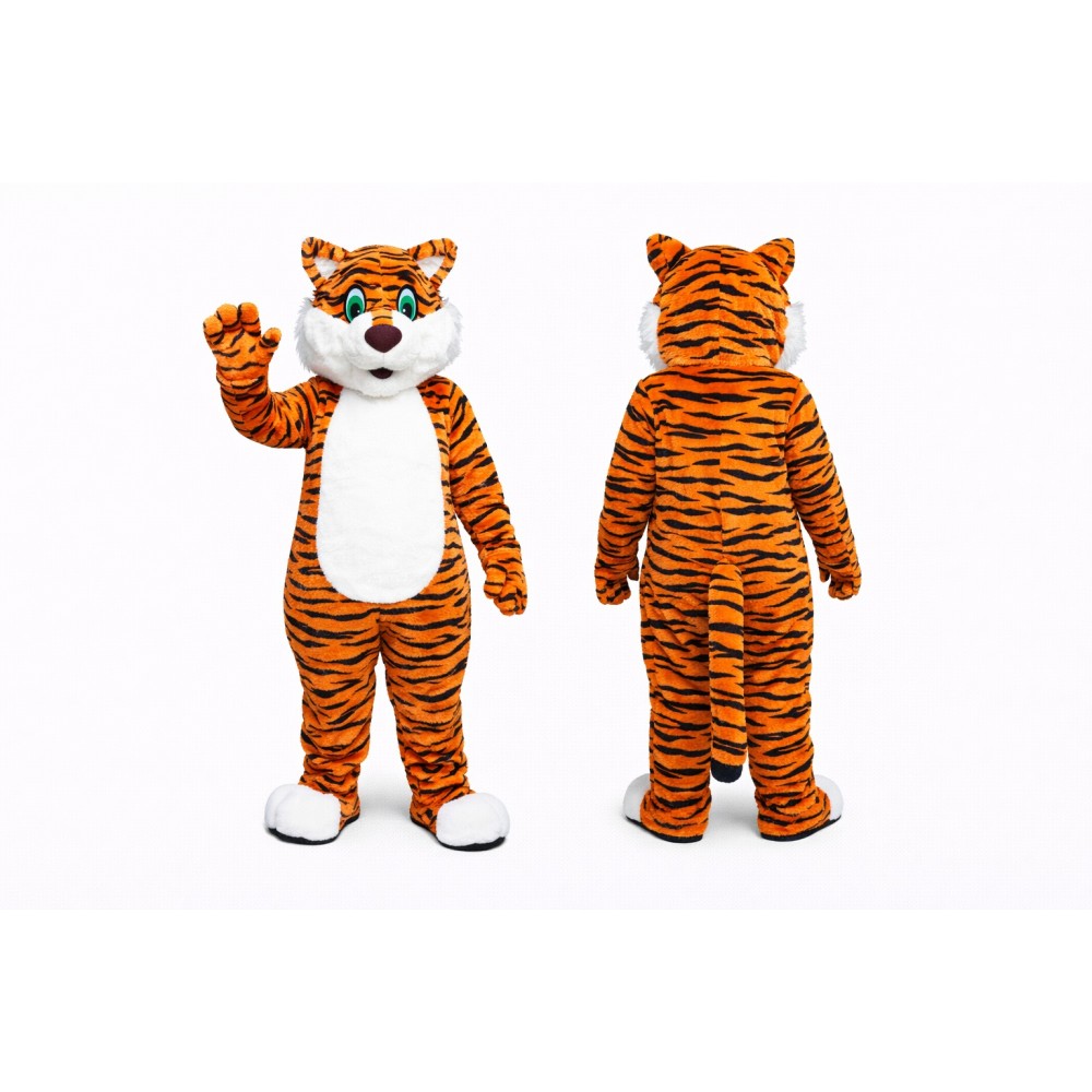 Orange Tiger Mascot Costume Adult