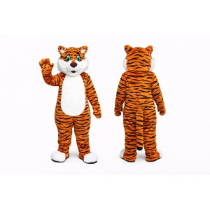 Orange Tiger Mascot Costume Adult