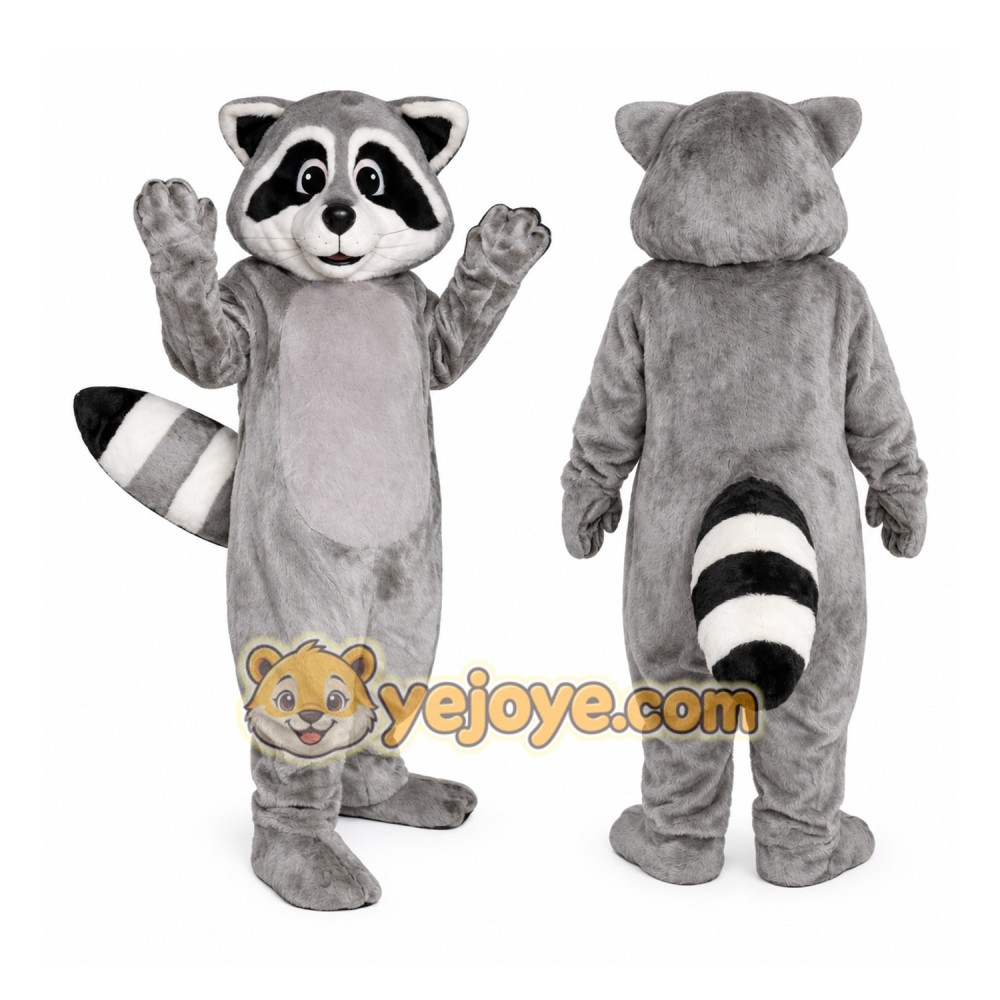 Gray Raccoon Mascot Costume Adult Gray Raccoon Mascot Costume Adult