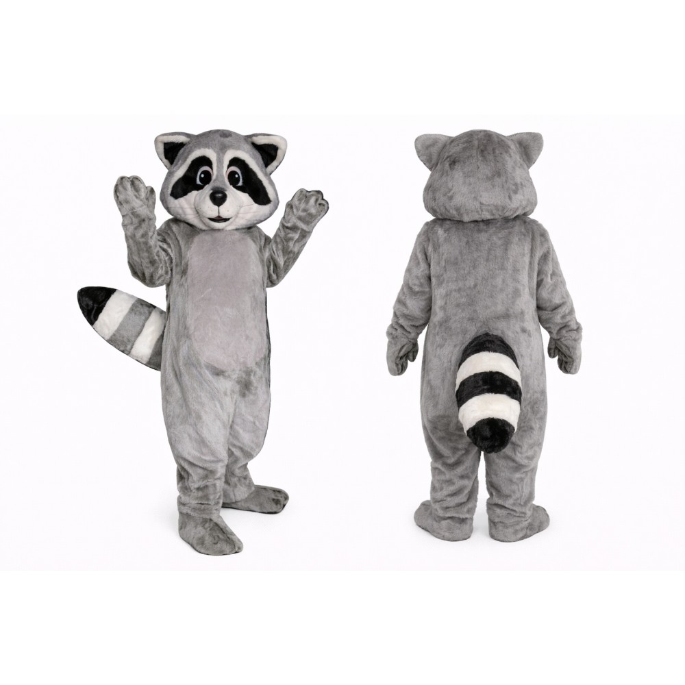 Gray Raccoon Mascot Costume Adult