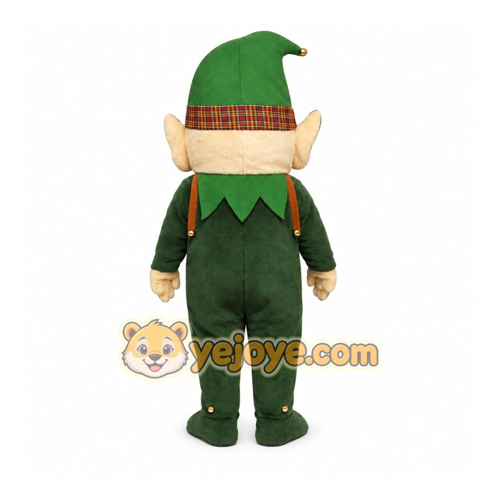 Green Elf Mascot Costume Adult