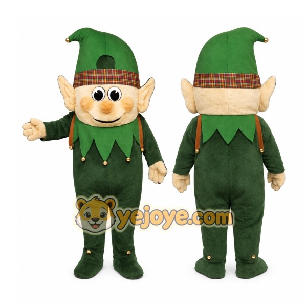 Green Elf Mascot Costume Adult