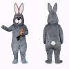 Gray Bunny Mascot Costume Adult