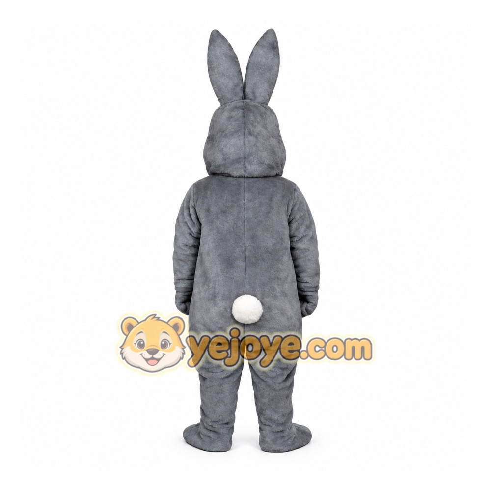Gray Bunny Mascot Costume Adult