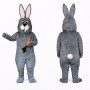 Gray Bunny Mascot Costume Adult