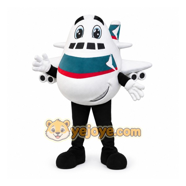 Cartoon Airplane Mascot Costume Adult