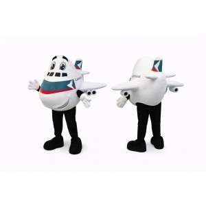 Cartoon Airplane Mascot Costume Adult