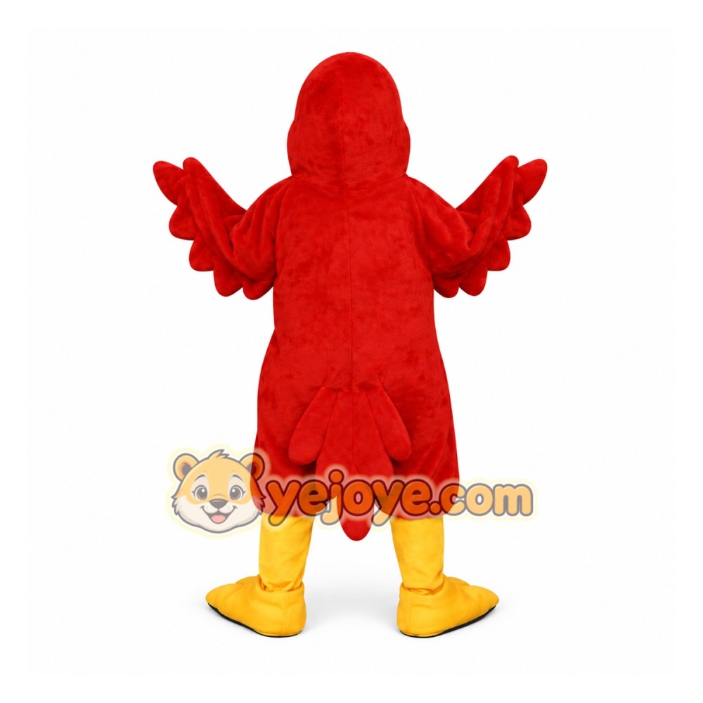 Red Parrot Mascot Costume Adult