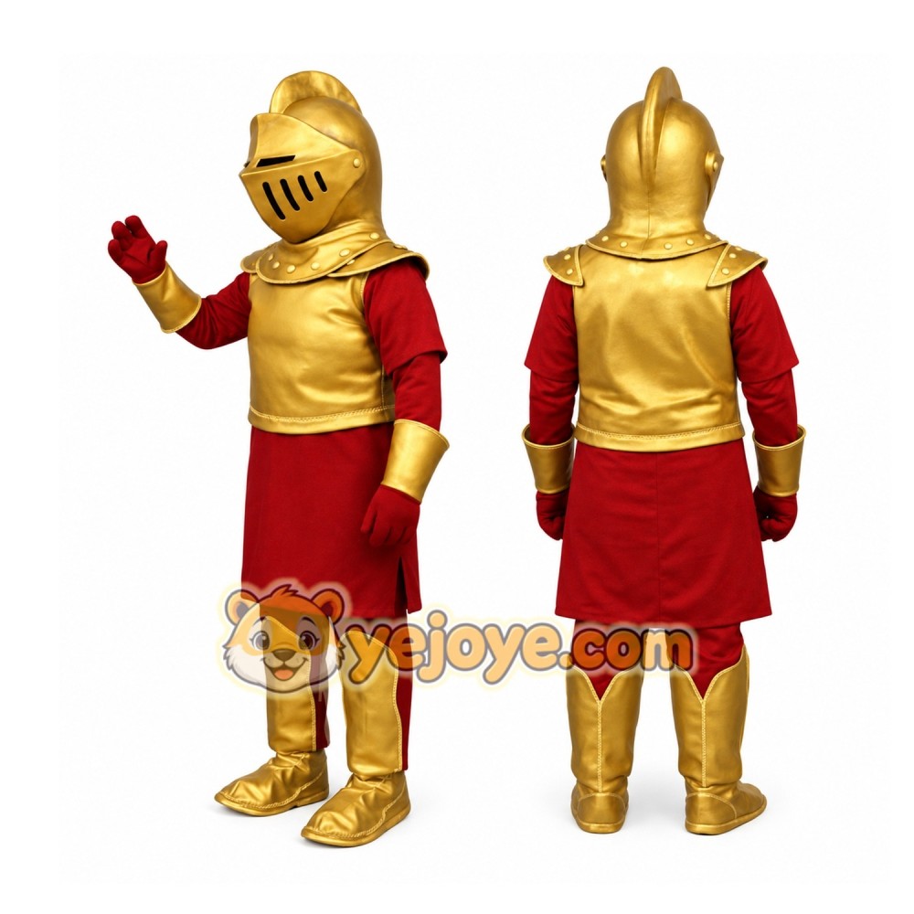 Golden Knight Mascot Costume Adult