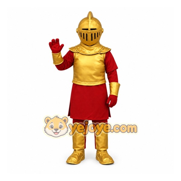 Golden Knight Mascot Costume Adult