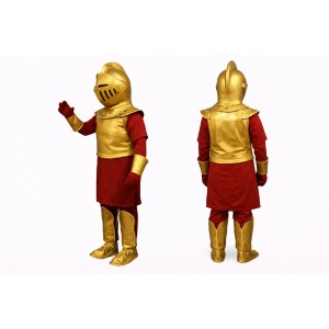 Golden Knight Mascot Costume Adult