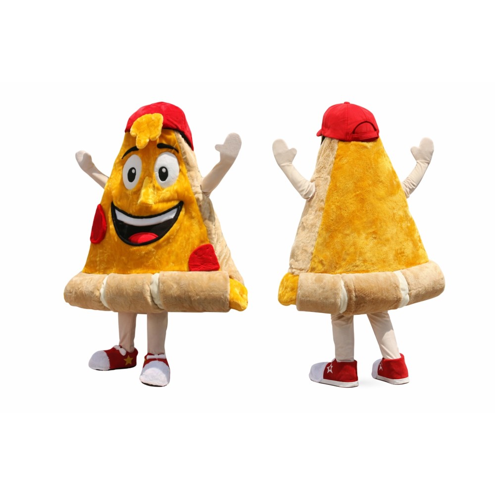 Cheese Pizza Slice Mascot Costume Adult