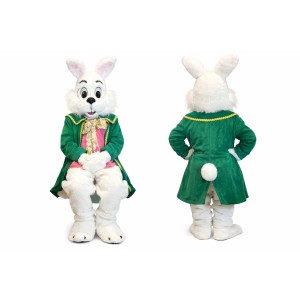 Cute White Bunny Mascot Costume Adult