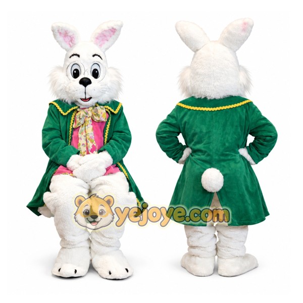Cute White Bunny Mascot Costume Adult