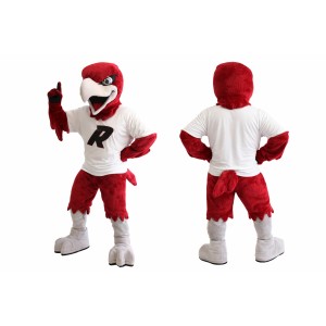 Red Hawk Mascot Costume Adult