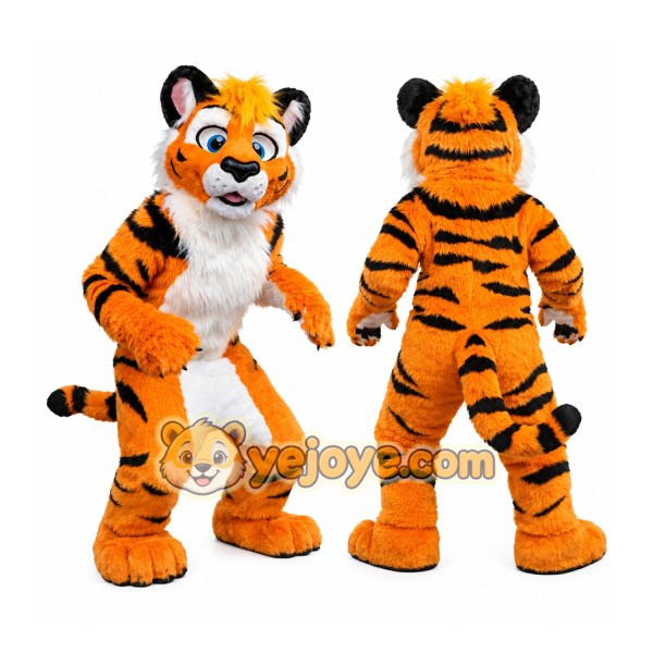 Orange Tiger Mascot Costume Adult