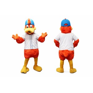 Orange Duck Mascot Costume Adult