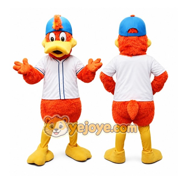 Orange Duck Mascot Costume Adult