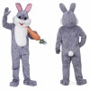Gray Bunny Mascot Costume Adult