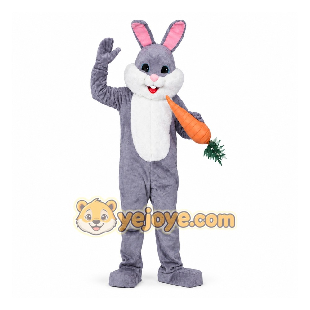 Gray Bunny Mascot Costume Adult Gray Bunny Mascot Costume Adult