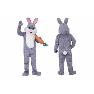 Gray Bunny Mascot Costume Adult