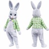 Cute Gray Bunny Mascot Costume Adult